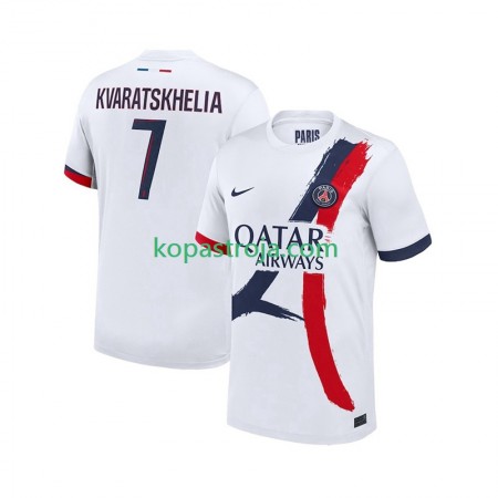 Billiga Fotbollströjor Paris Saint-Germain Khvicha Kvaratskhelia 7 Borta tröja 2025/26 Kortärmad